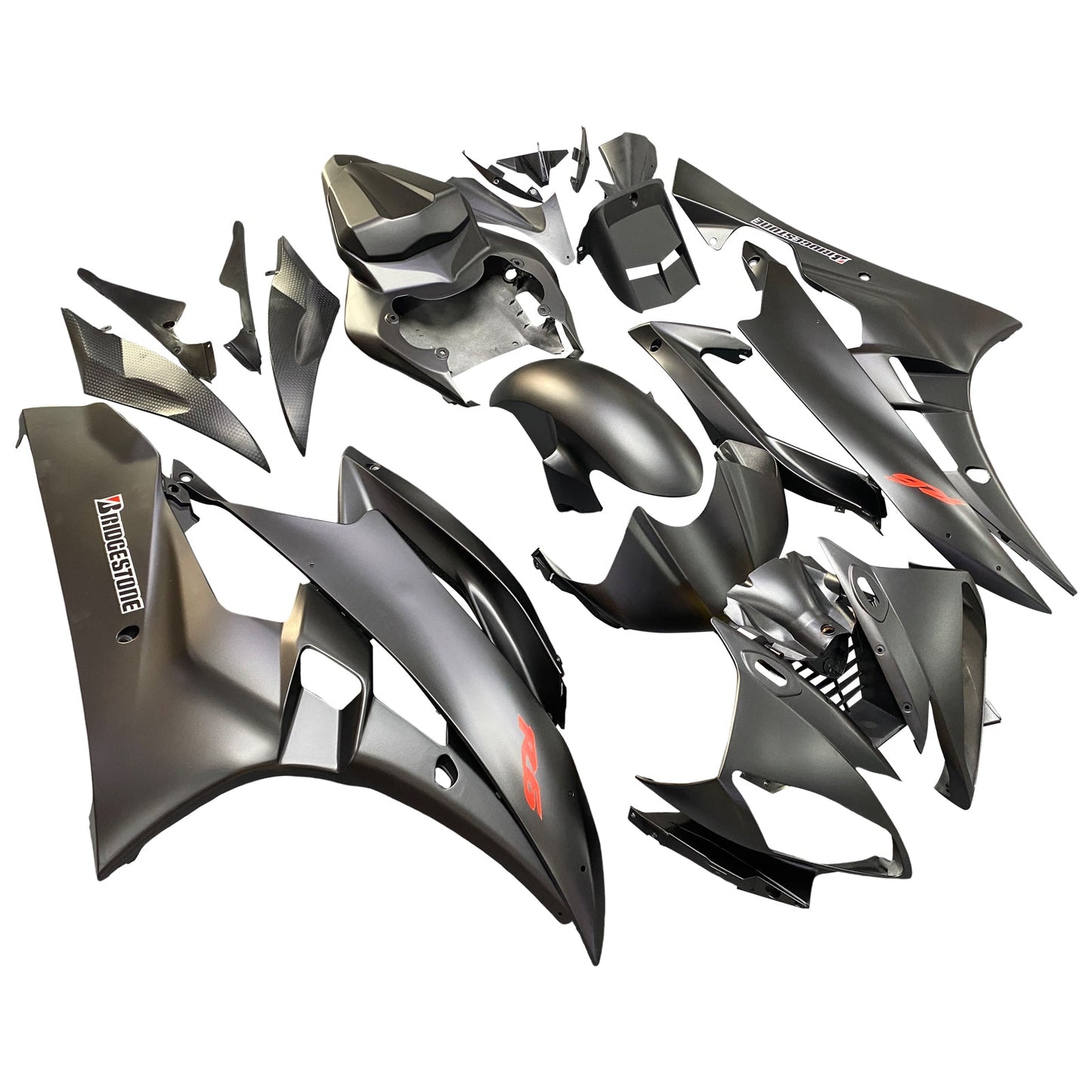 2006-2007 Fairings Yamaha YZF-R6 Black Matte Bridgestone R6  Generic