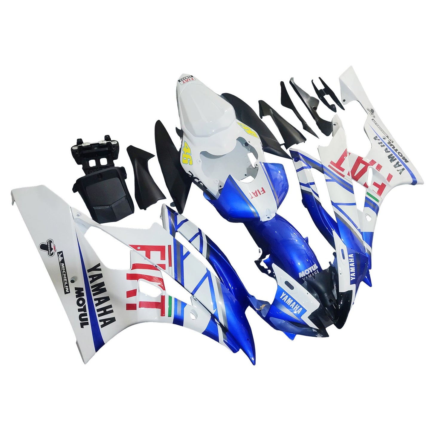 2006-2007 Fairings Yamaha YZF-R6 White Blue No.46 FIAT R6  Generic