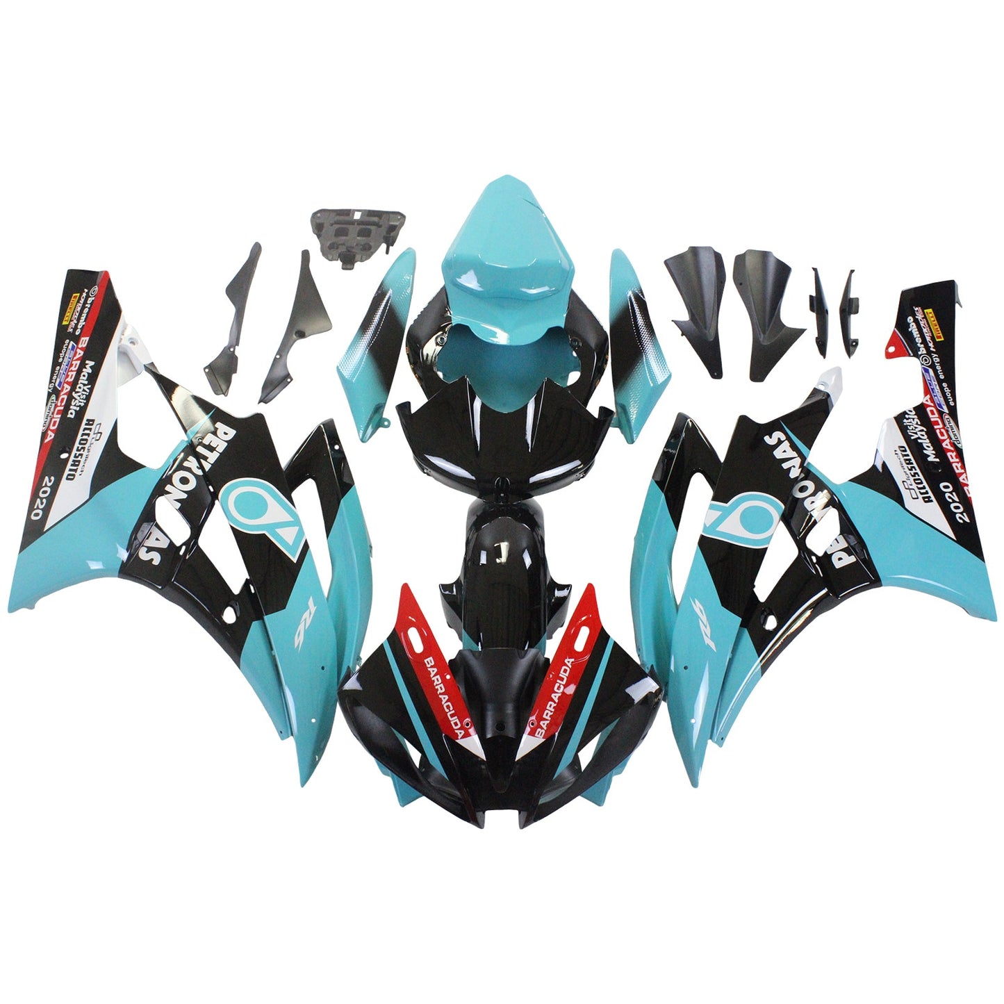 2006-2007 Yamaha YZF 600 R6 Fairing Kit Bodywork Plastic ABS