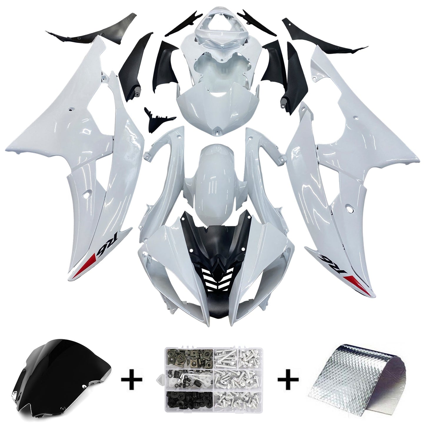 2008-2016 Yamaha YZF 600 R6 Fairing Kit Bodywork Plastic ABS