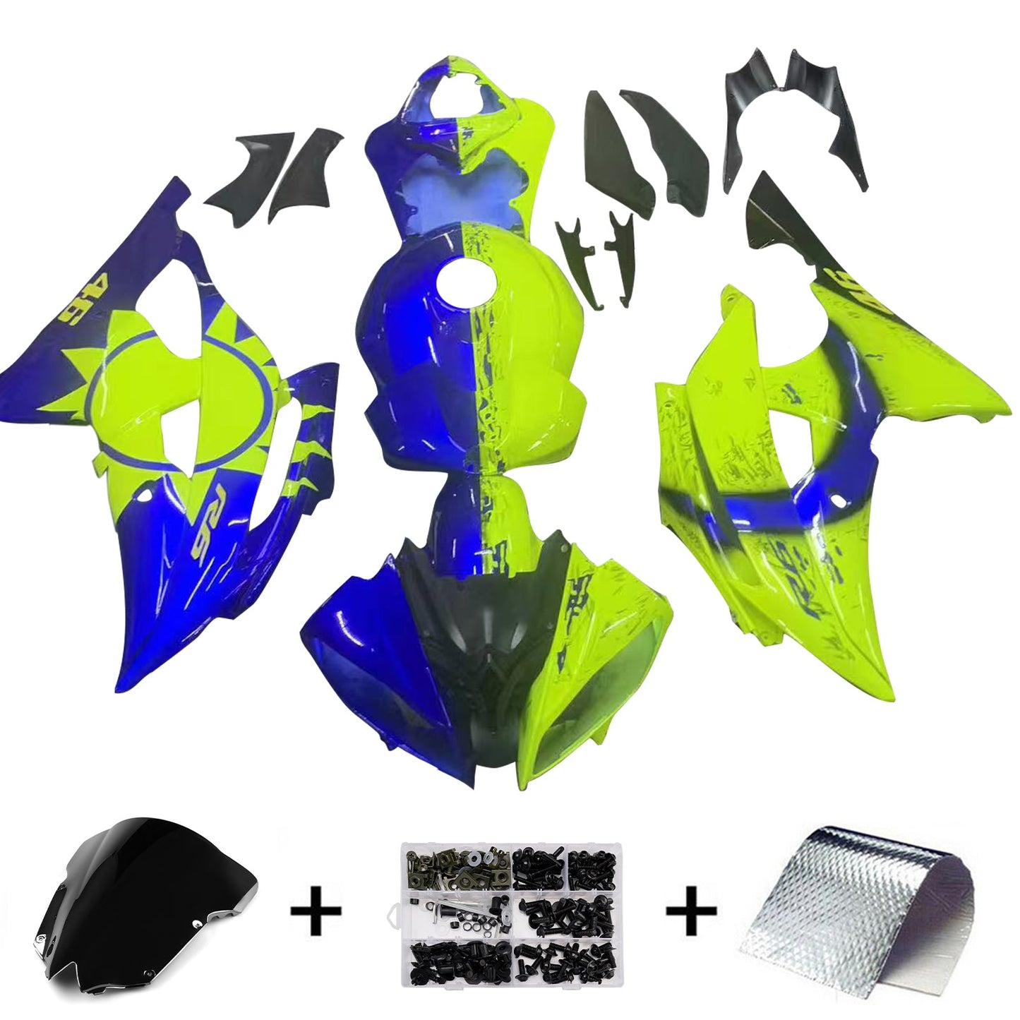2008-2016 Yamaha YZF 600 R6 Fairing Kit Bodywork Plastic ABS