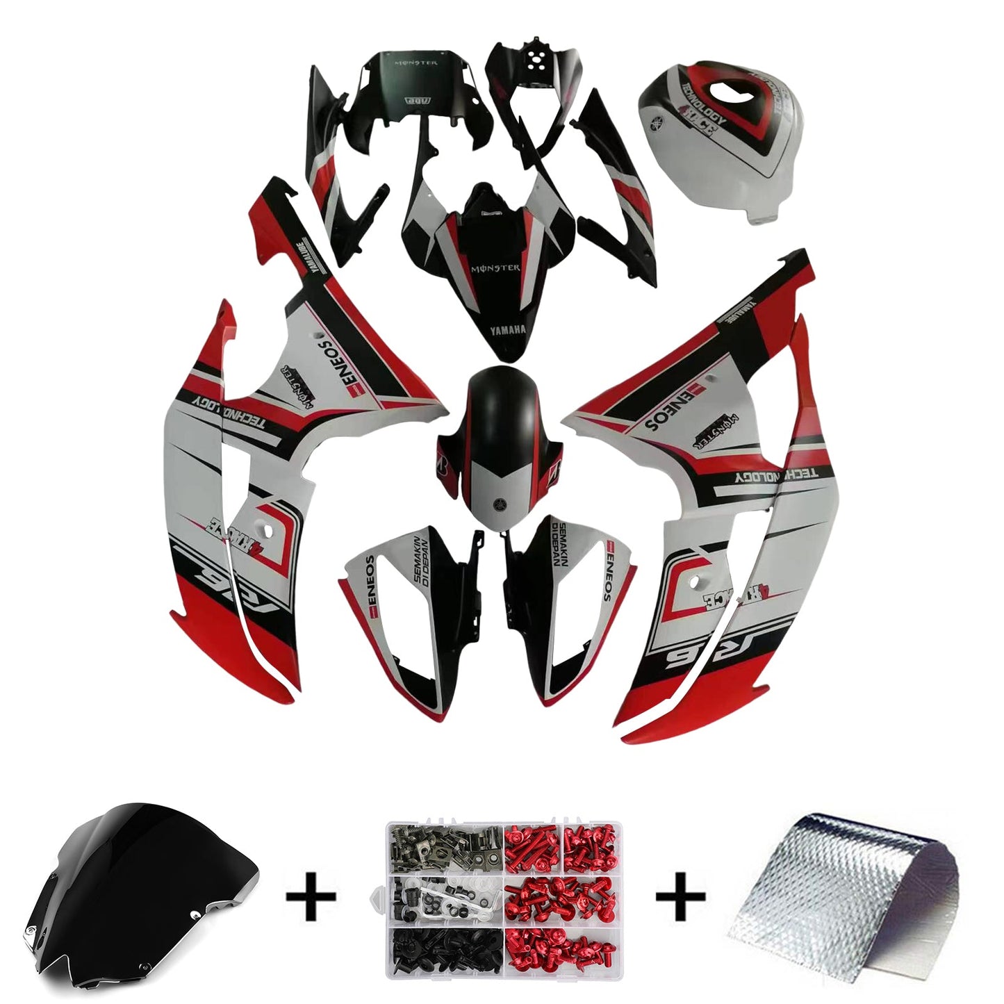 2008-2016 Yamaha YZF 600 R6 Fairing Kit Bodywork Plastic ABS