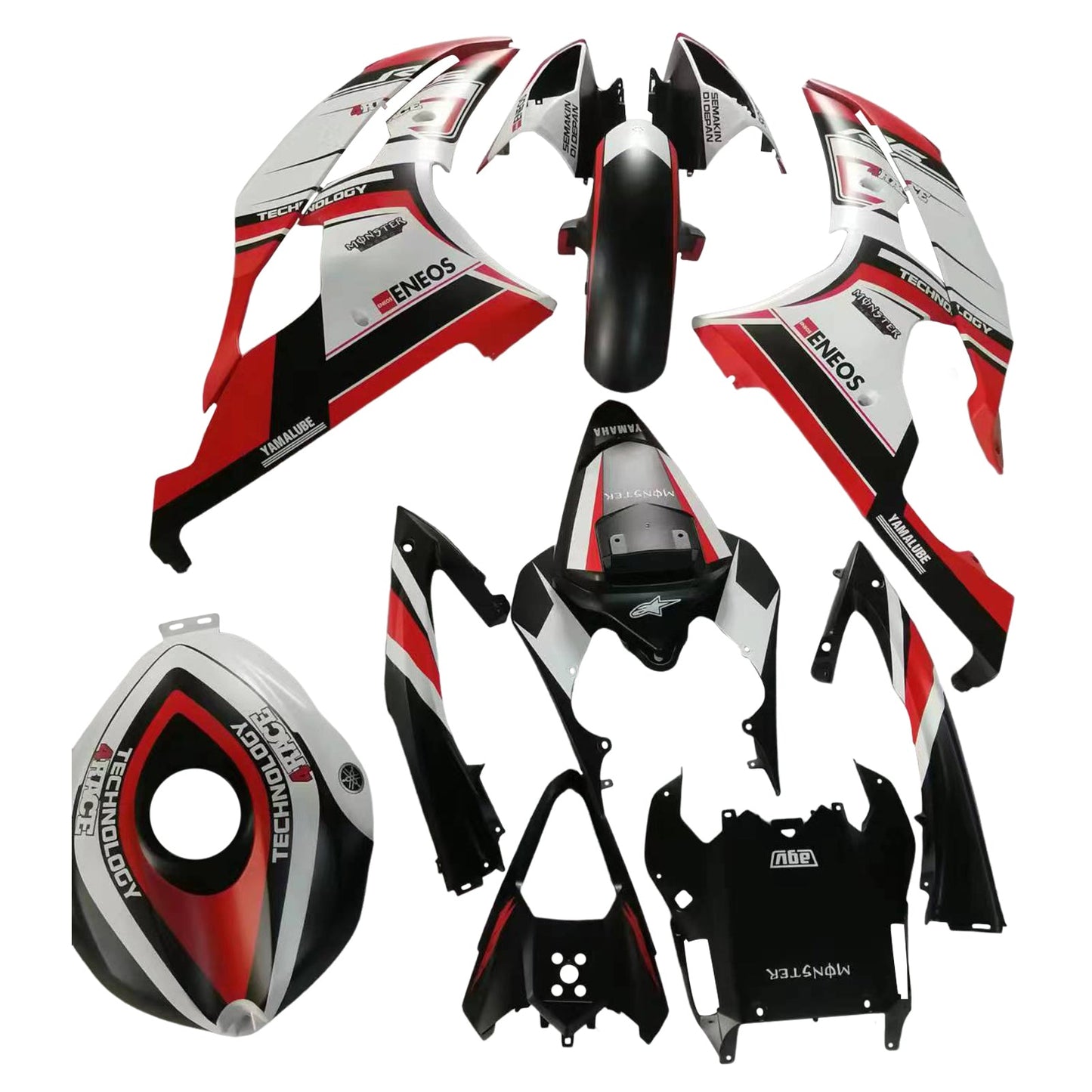 2008-2016 Yamaha YZF 600 R6 Fairing Kit Bodywork Plastic ABS