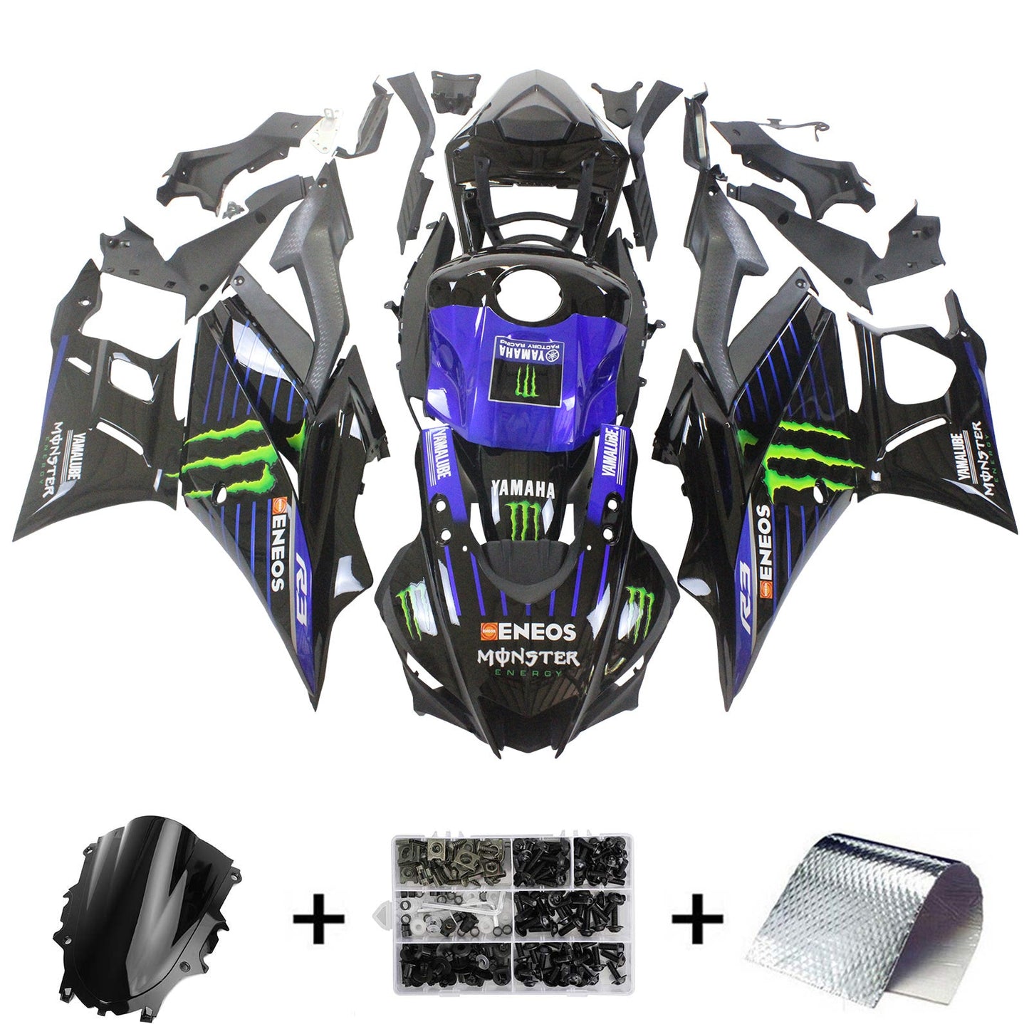 2022-2024 Yamaha YZF-R3 R25 Fairing Kit Bodywork Plastic ABS