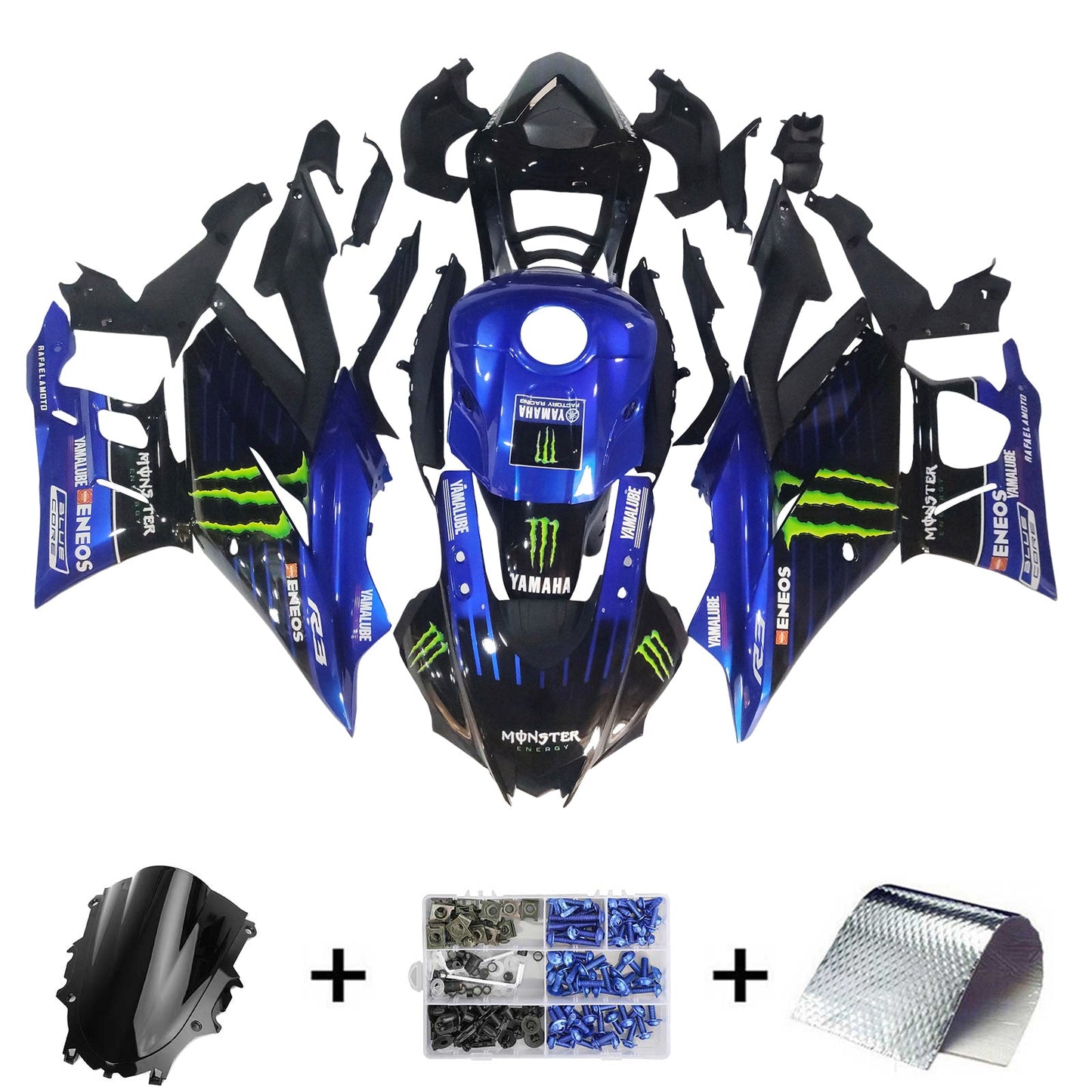 2022-2024 Yamaha YZF-R3 R25 Fairing Kit Bodywork Plastic ABS
