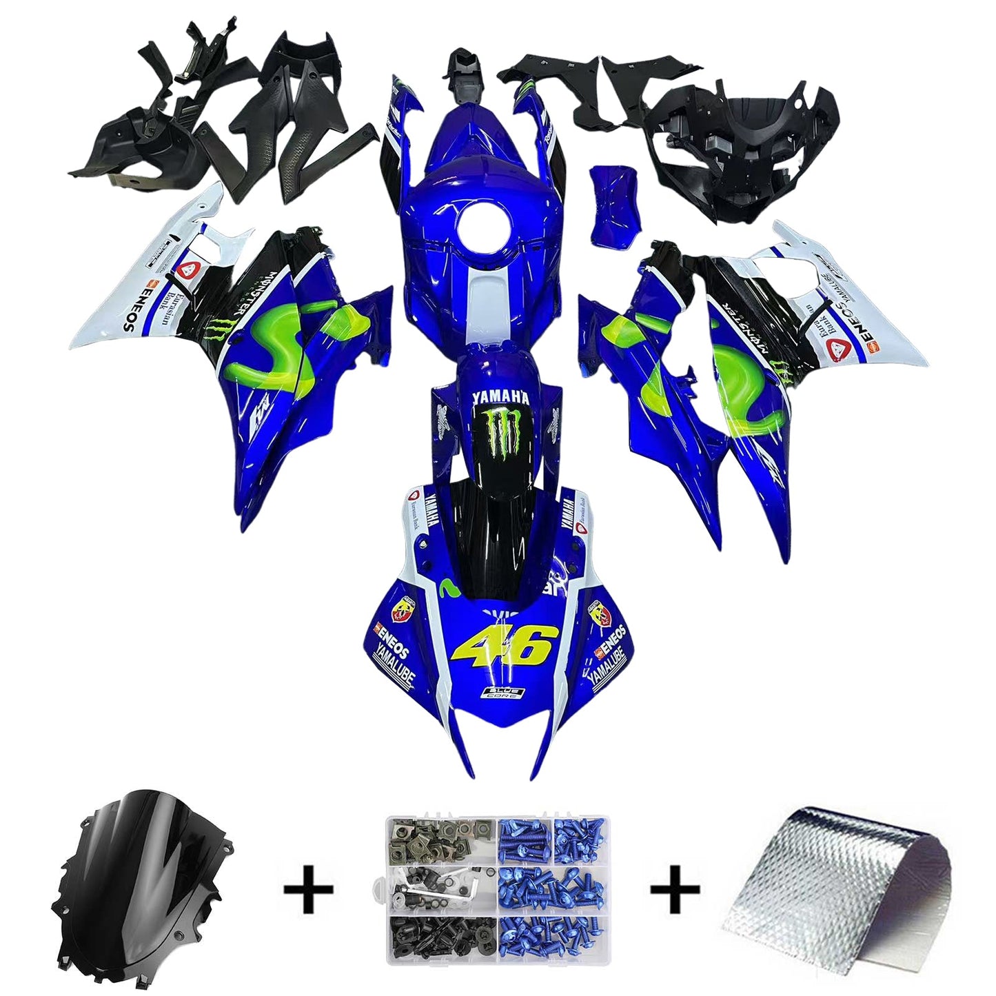 2022-2024 Yamaha YZF-R3 R25 Fairing Kit Bodywork Plastic ABS