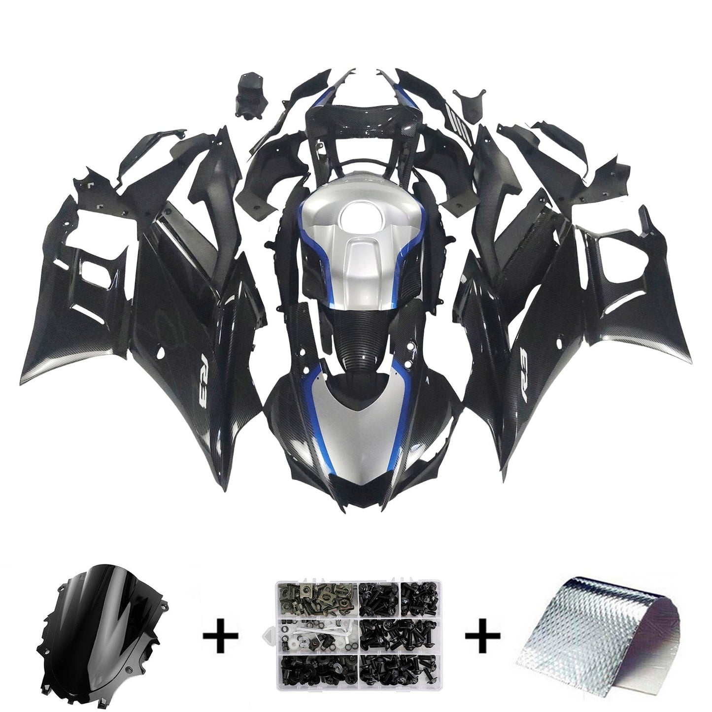 2022-2024 Yamaha YZF-R3 R25 Fairing Kit Bodywork Plastic ABS