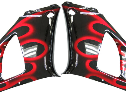 2000-2001 Fairings Yamaha YZF-R1 Black & Red Flame R1  Generic
