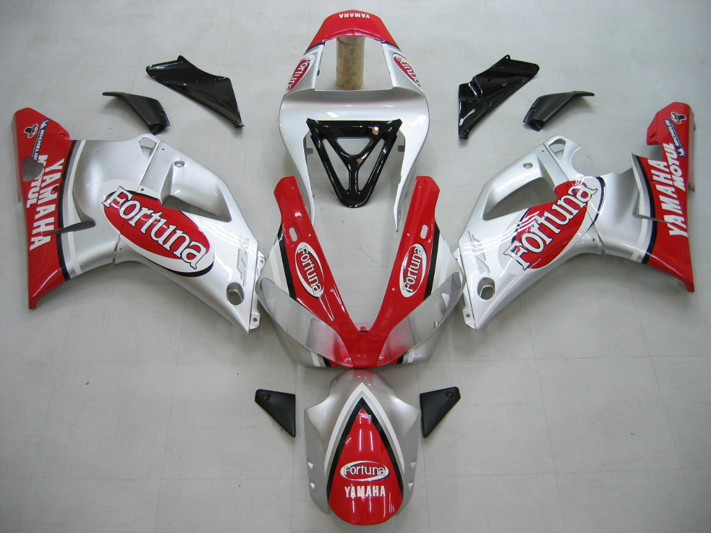 2000-2001 Fairings Yamaha YZF-R1 Silver Red Fortuna  Generic