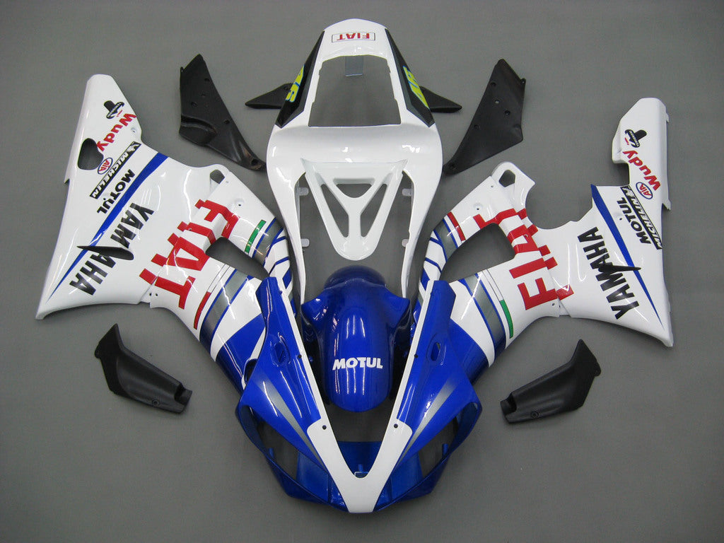 2000-2001 Fairings Yamaha YZF-R1 Blue White No.46 FIAT  Generic