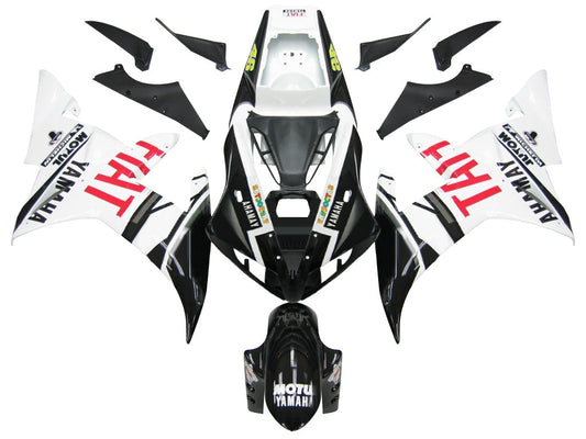 2002-2003 Fairings Yamaha YZF-R1 Black White No.46 FIAT  Generic