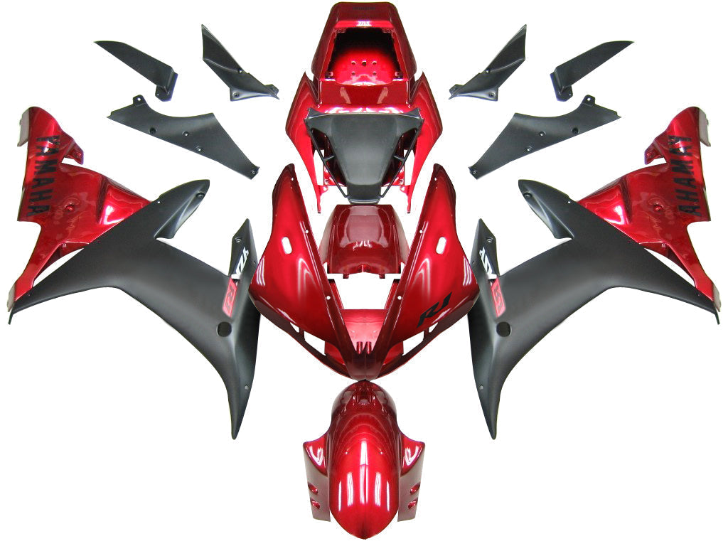2002-2003 Fairings Yamaha YZF-R1 Red Black R1  Generic