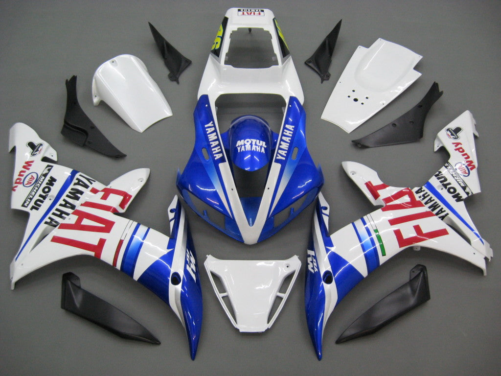 2002-2003 Fairings Yamaha YZF-R1 White Blue No.46 FIAT  Generic