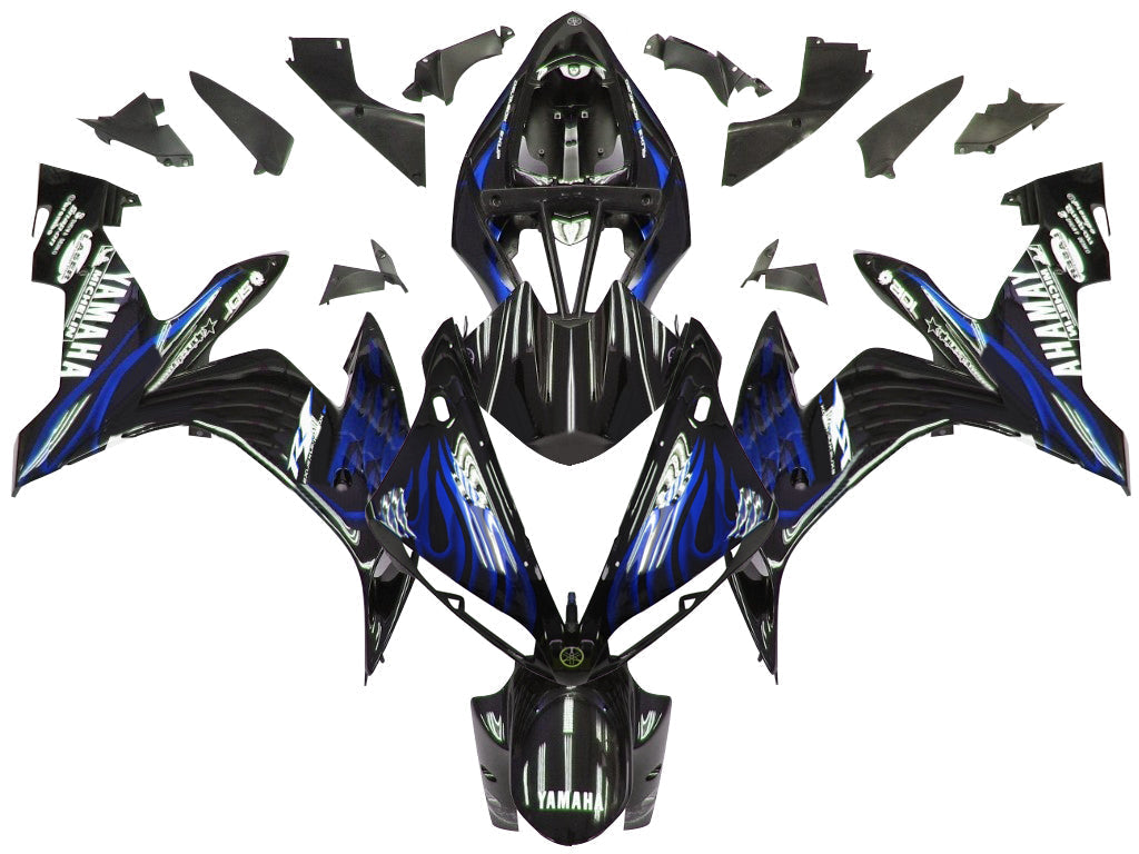 2004-2006 Fairings Yamaha YZF-R1 Black & Blue Flame R1  Generic
