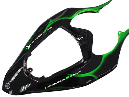 2004-2006 Fairings Yamaha YZF-R1 Black & Green Flame R1  Generic