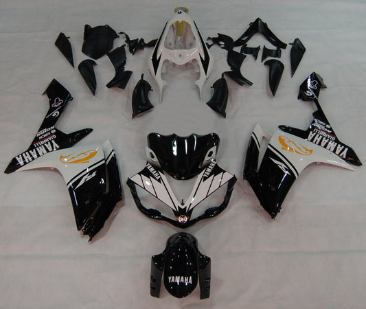 2007-2008 Fairings Yamaha YZF-R1 Black White R1  Generic
