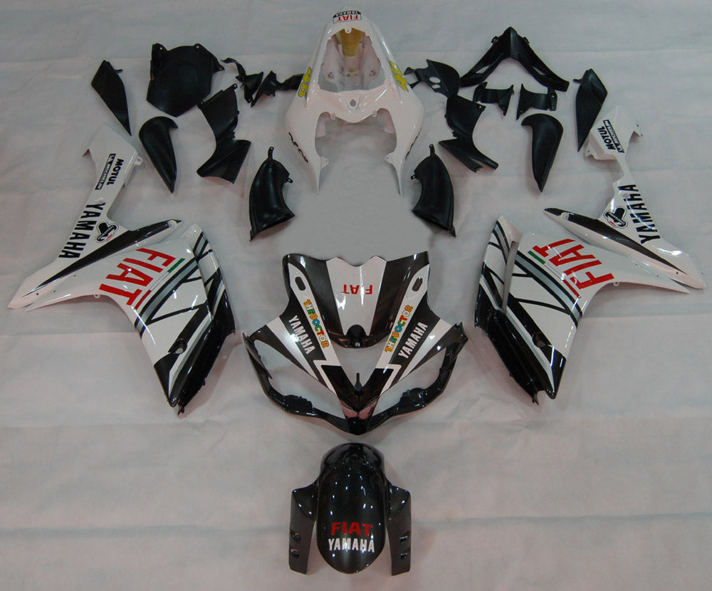 2007-2008 Fairings Yamaha YZF-R1 Black White FIAT R1  Generic