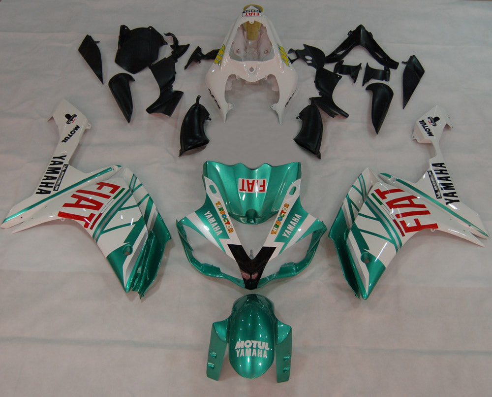 2007-2008 Fairings Yamaha YZF-R1 Green Emerald White FIAT  Generic