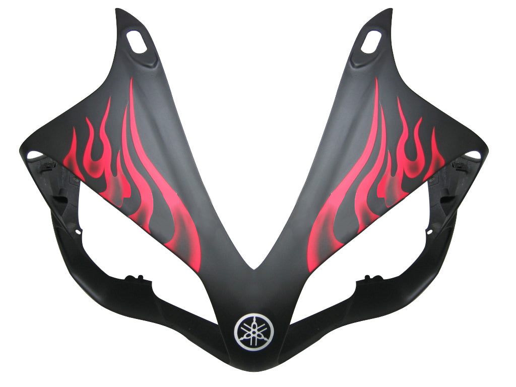 2007-2008 Fairings Yamaha YZF-R1 Black Matte & Red Flame R1  Generic