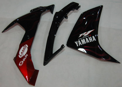 2007-2008 Fairings Yamaha YZF-R1 Black & Red Flame  R1  Generic