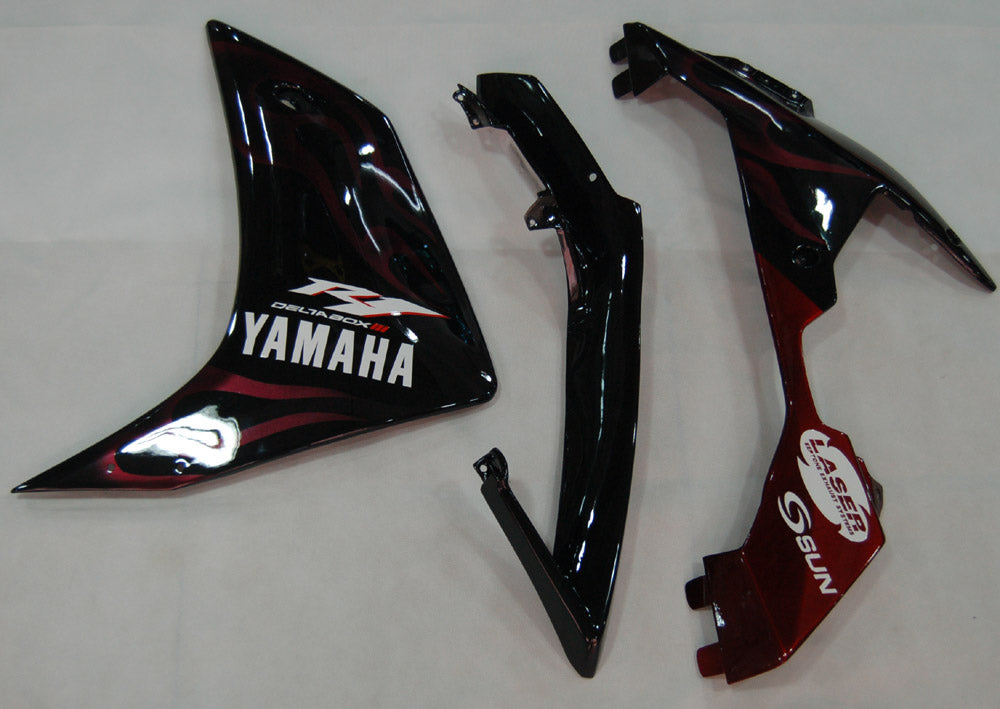2007-2008 Fairings Yamaha YZF-R1 Black & Red Flame  R1  Generic