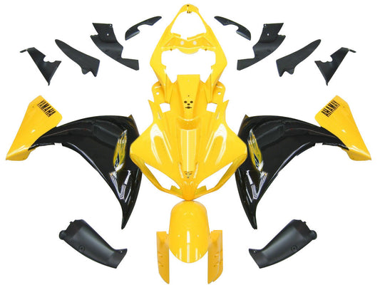 2009-2011 Fairings Yamaha YZF-R1 Yellow Black  R1  Generic