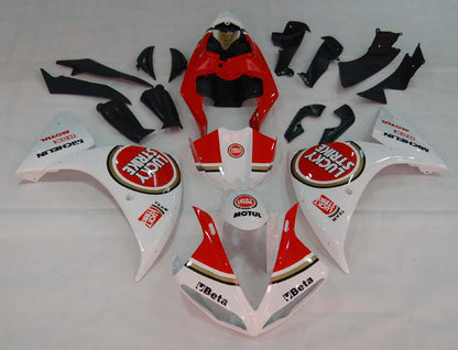 2009-2011 Fairings Yamaha YZF-R1 White Red Lucky Strike R1  Generic