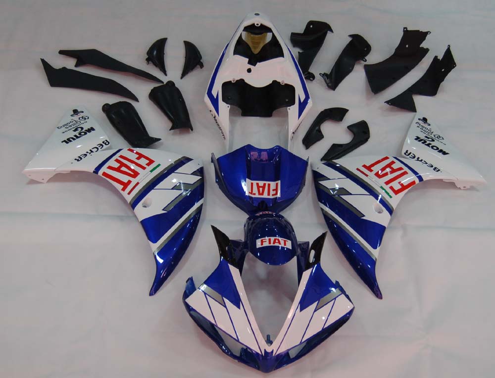 2009-2011 Fairings Yamaha YZF-R1 Whit Blue FIAT R1  Generic