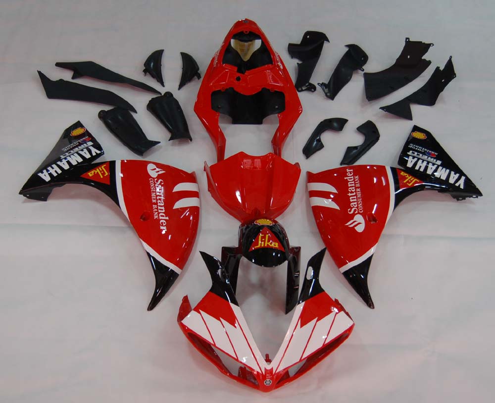 2009-2011 Fairings Yamaha YZF-R1 Red Black Santander Bank  R1  Generic