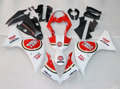 2012-2014 Fairings Plastics Yamaha YZF R1 Red White Lucky Strike  Generic