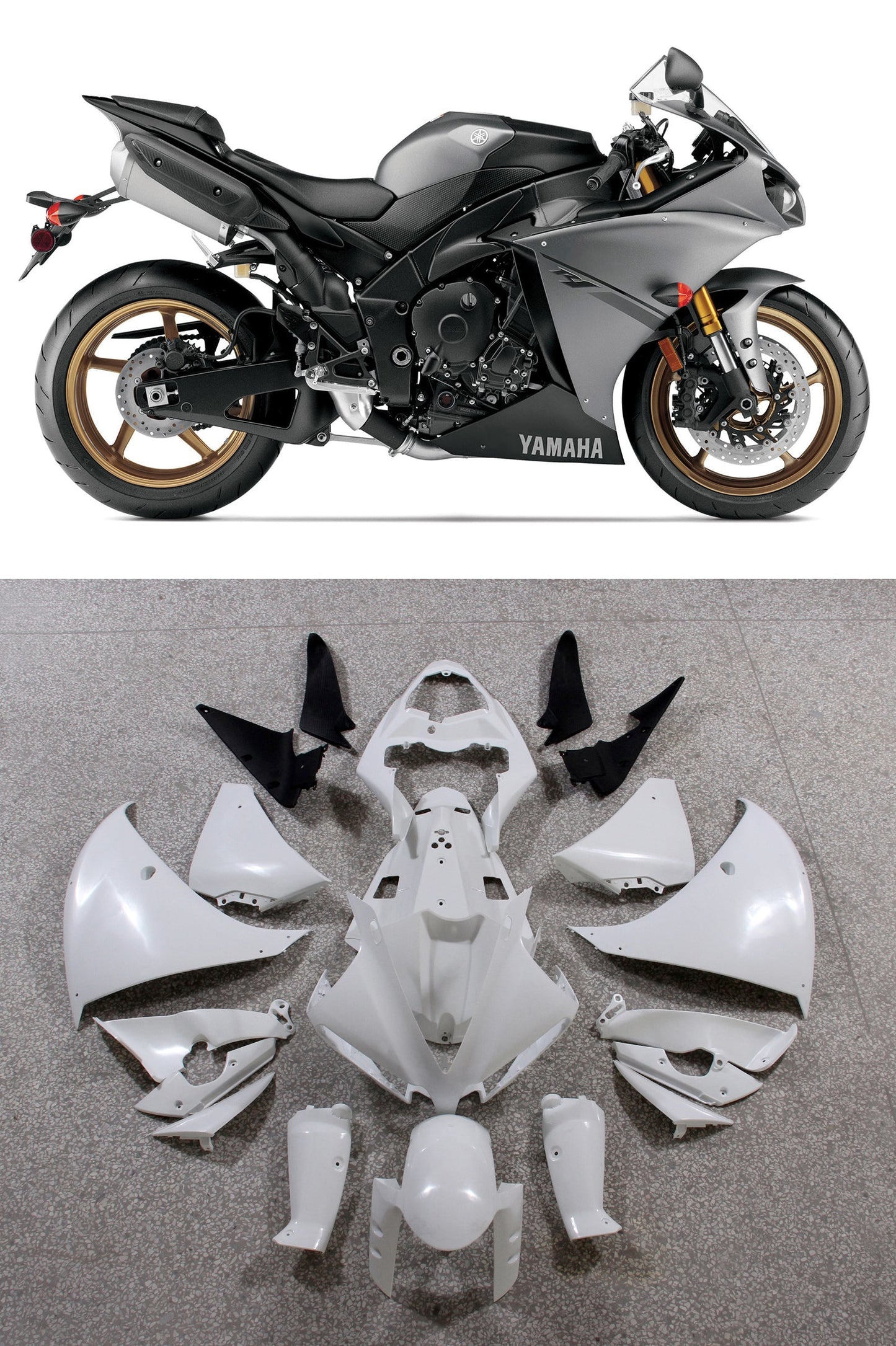 2012-2014 Fairings Plastics Yamaha YZF R1 Grey R1  Generic