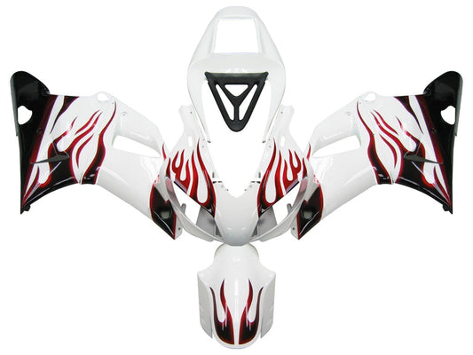 1998-1999 Fairings Yamaha YZF-R1 White & Red Flame R1  Generic