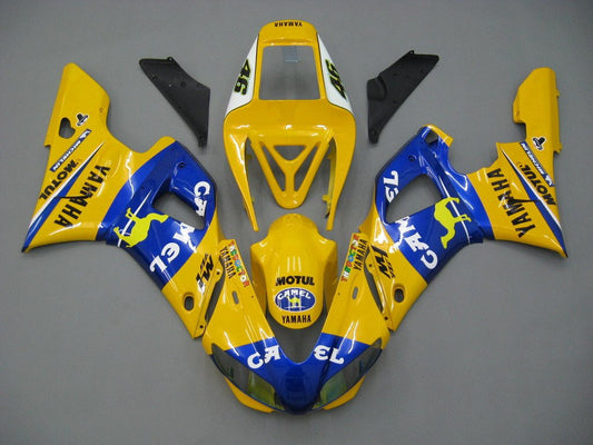 1998-1999 Fairings Yamaha YZF-R1 Yellow Blue No.46 Camel  Generic