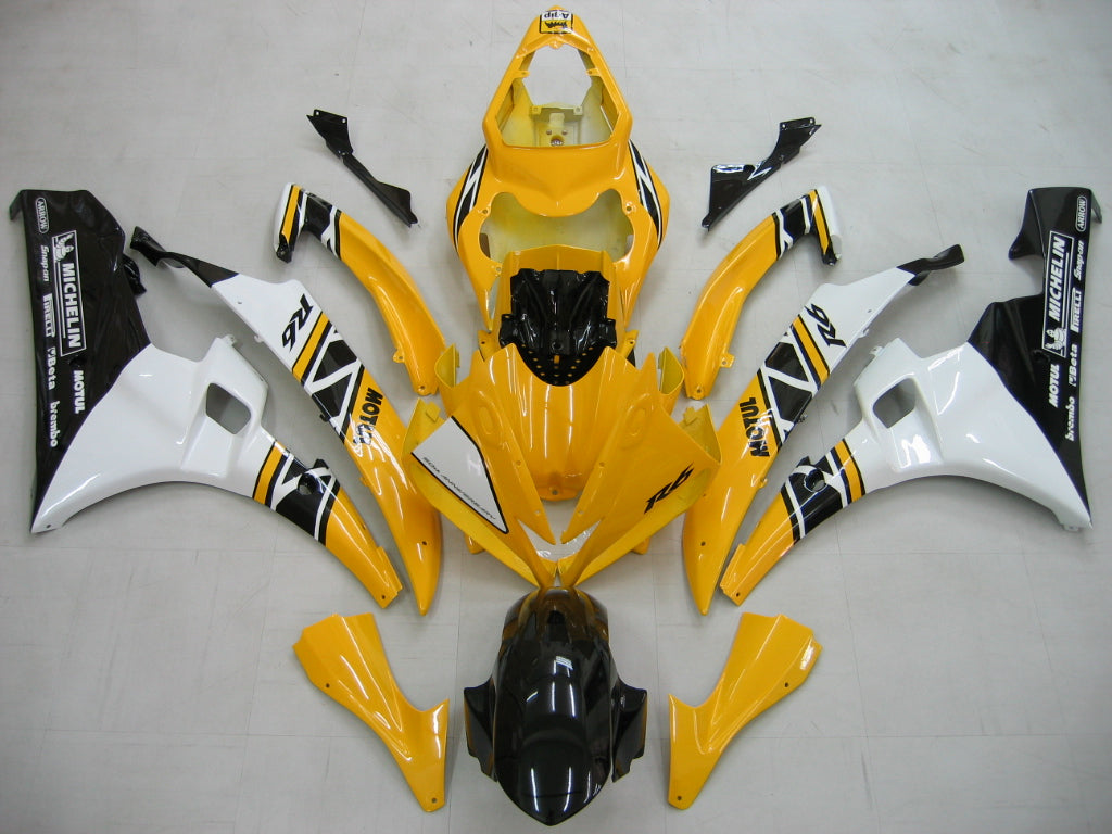 2006-2007 Fairings Yamaha YZF-R6 Yellow White Black Motul R6  Generic