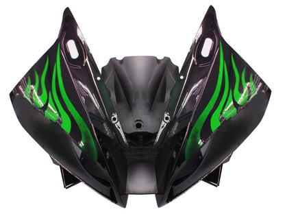 2006-2007 Fairings Yamaha YZF-R6 Black & Green Flame R6  Generic