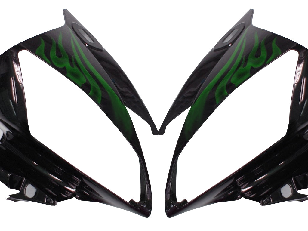 2006-2007 Fairings Yamaha YZF-R6 Black & Green Flame R6  Generic