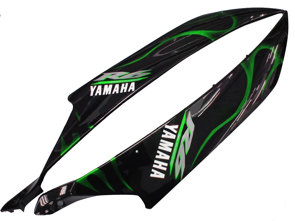 2006-2007 Fairings Yamaha YZF-R6 Black & Green Flame R6  Generic