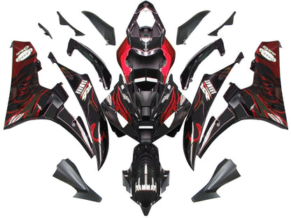 2006-2007 Fairings Yamaha YZF-R6 Black & Red Flame R6  Generic