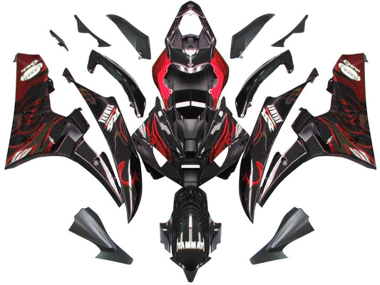 2006-2007 Fairings Yamaha YZF-R6 Black & Red Flame R6  Generic
