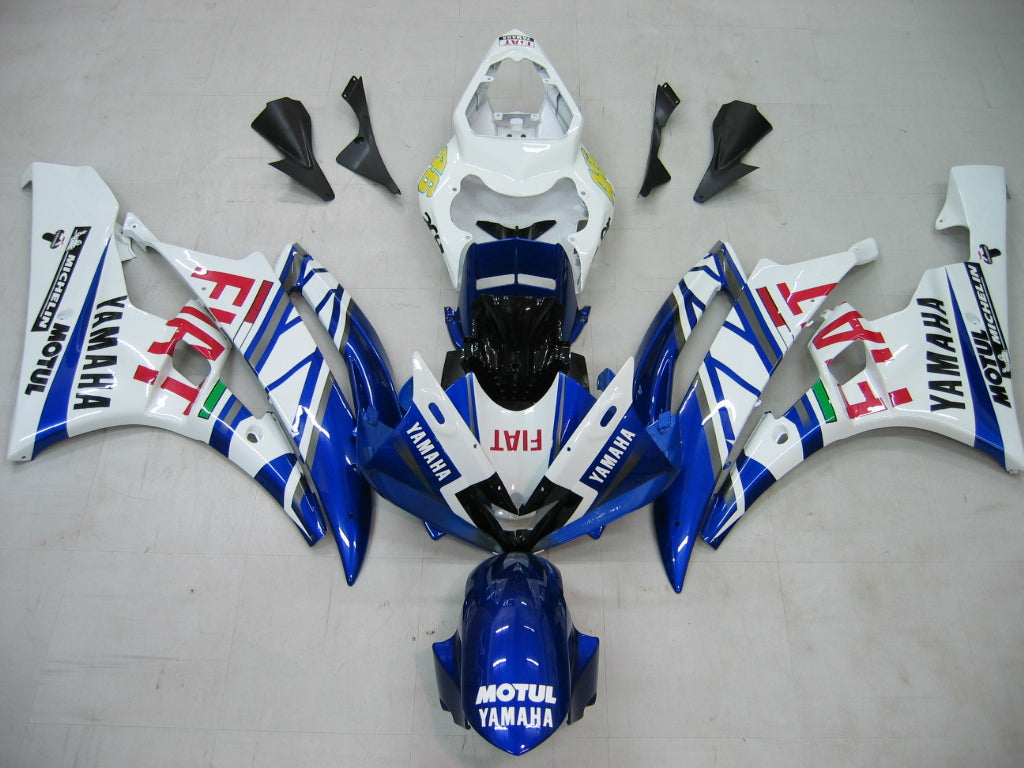 2006-2007 Fairings Yamaha YZF-R6 White Blue No.46 FIAT R6  Generic