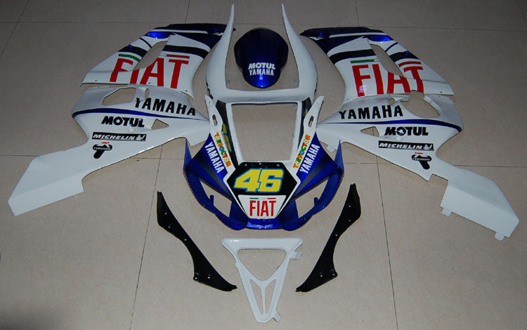 1998-2002 Fairings Yamaha YZF-R6 White & Blue No.46 FIAT R6  Generic