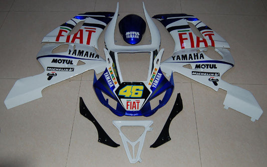1998-2002 Fairings Yamaha YZF-R6 White & Blue No.46 FIAT R6  Generic