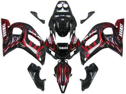 1998-2002 Fairings Yamaha YZF-R6 Black & Red Flame R6  Generic