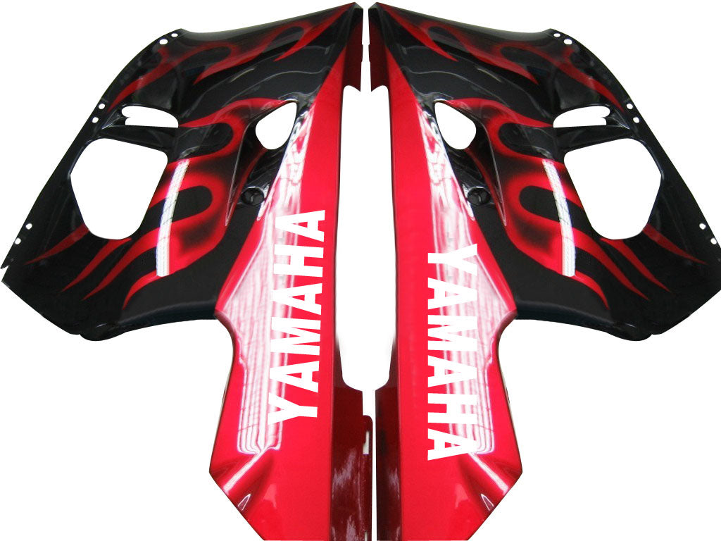 1998-2002 Fairings Yamaha YZF-R6 Black & Red Flame R6  Generic