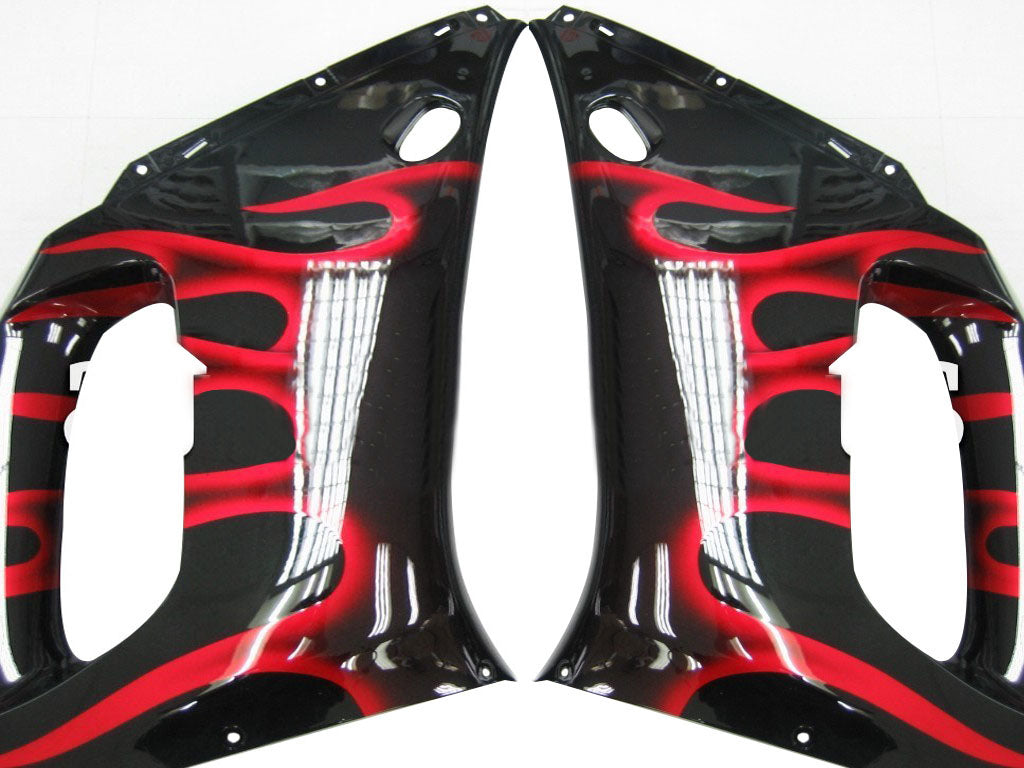 1998-2002 Fairings Yamaha YZF-R6 Black & Red Flame R6  Generic