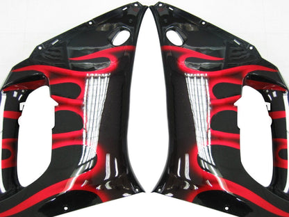1998-2002 Fairings Yamaha YZF-R6 Black & Red Flame R6  Generic