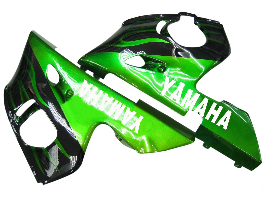 1998-2002 Fairings Yamaha YZF-R6 Black & Green Flame R6  Generic