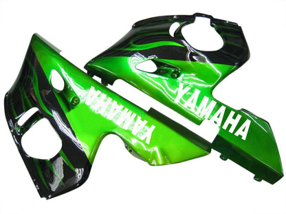1998-2002 Fairings Yamaha YZF-R6 Black & Green Flame R6  Generic