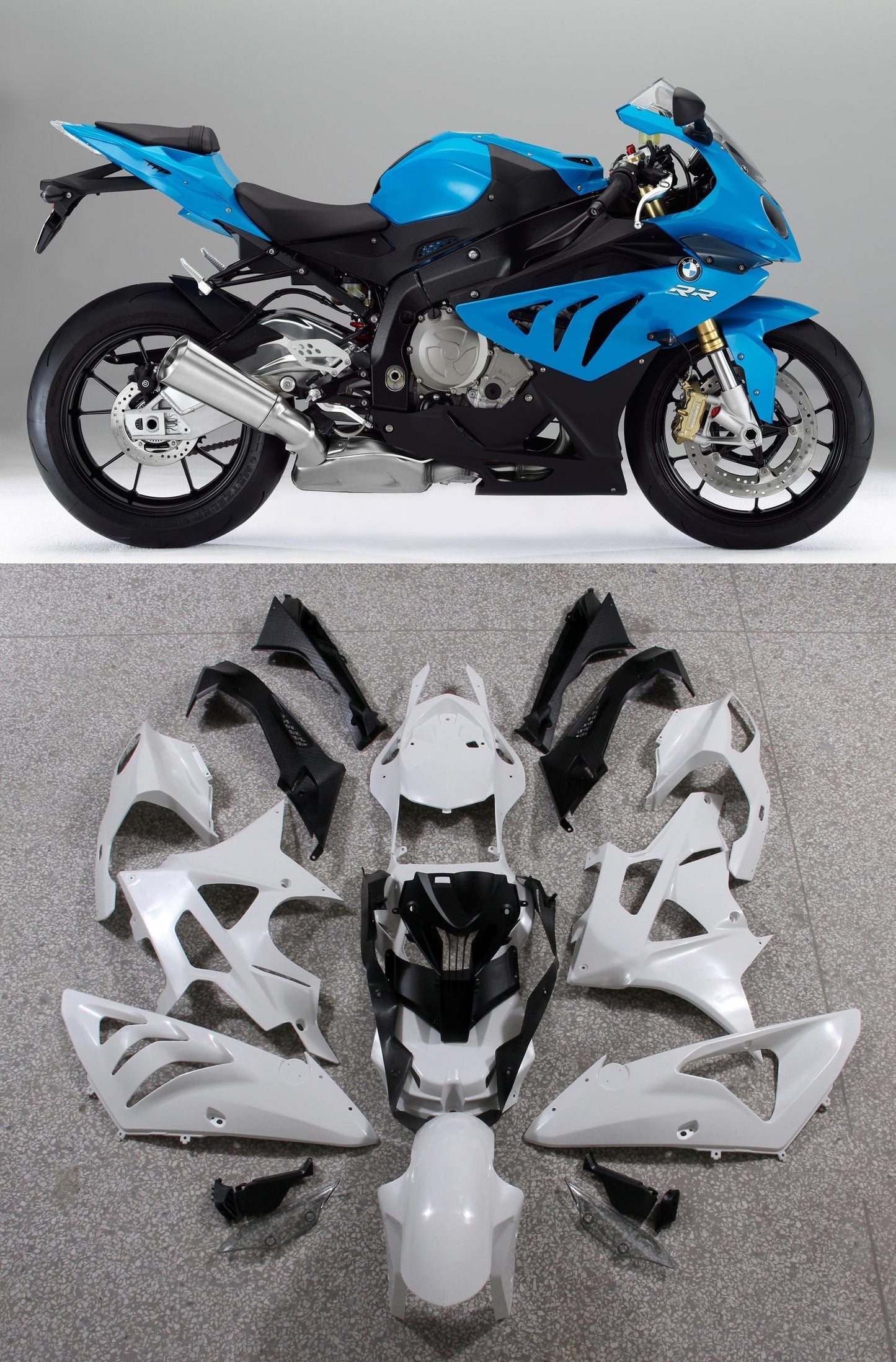 2009-2014 Fairings for BMW S1000RR Blue SRR  Generic