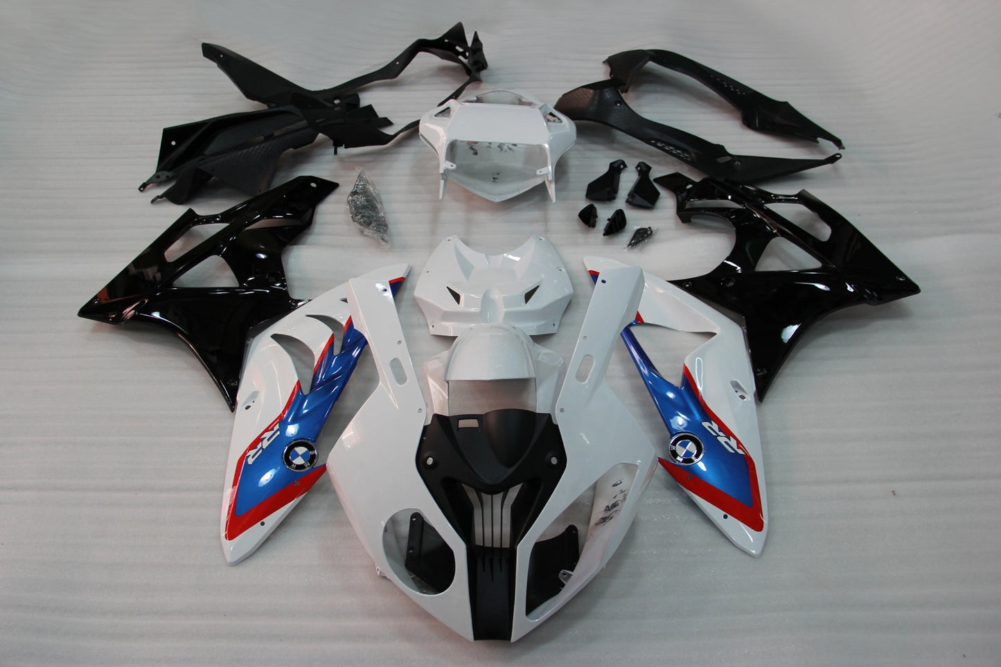 2009-2014 Fairings for BMW S1000RR White Black SRR  Generic